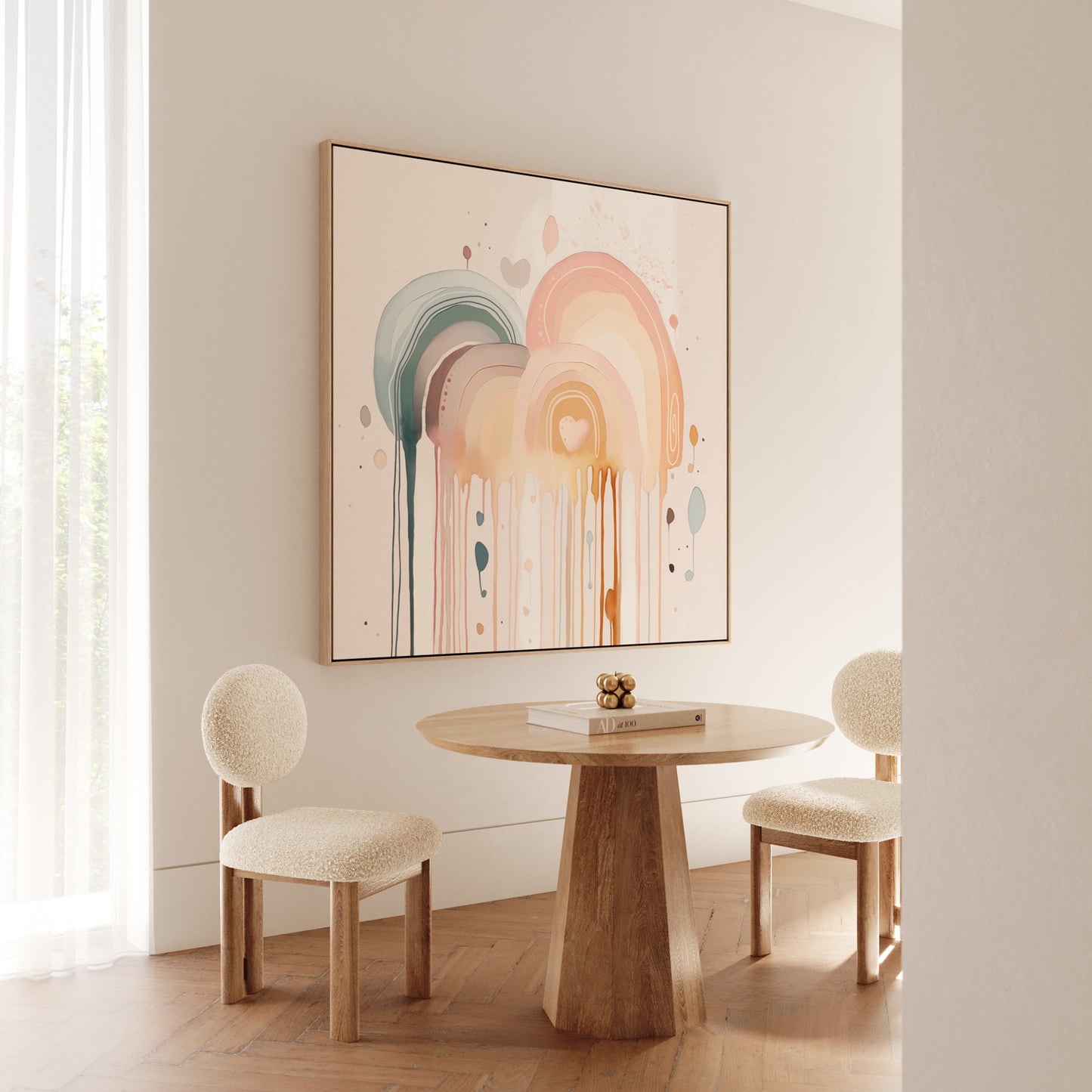Rainbow Drizzle Abstract Style A