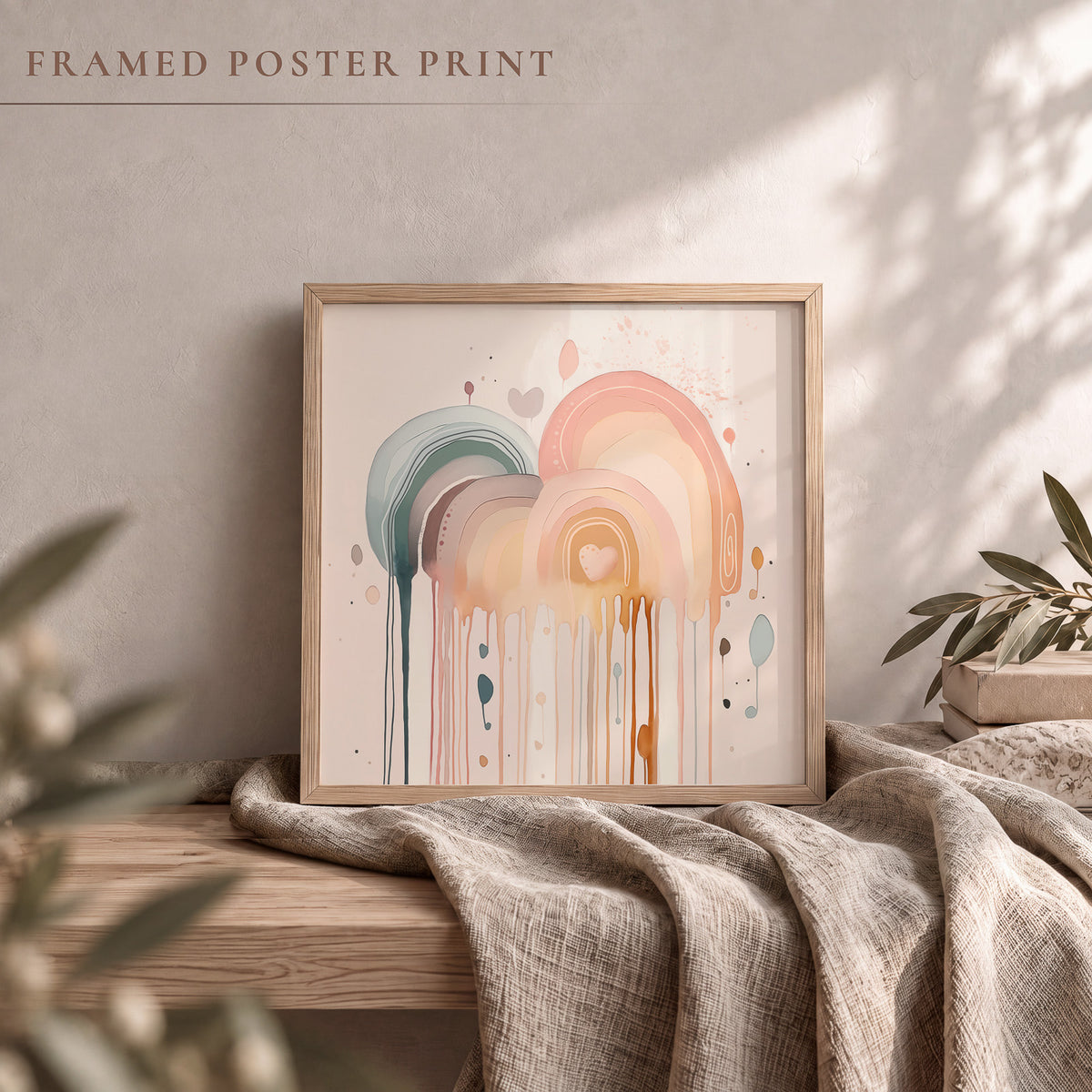Rainbow Drizzle Abstract Style A
