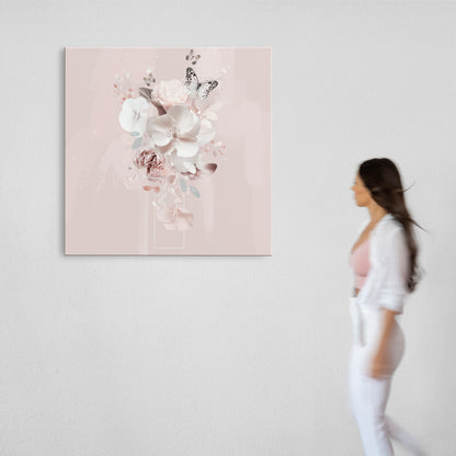 Pink Petal Veil Abstract