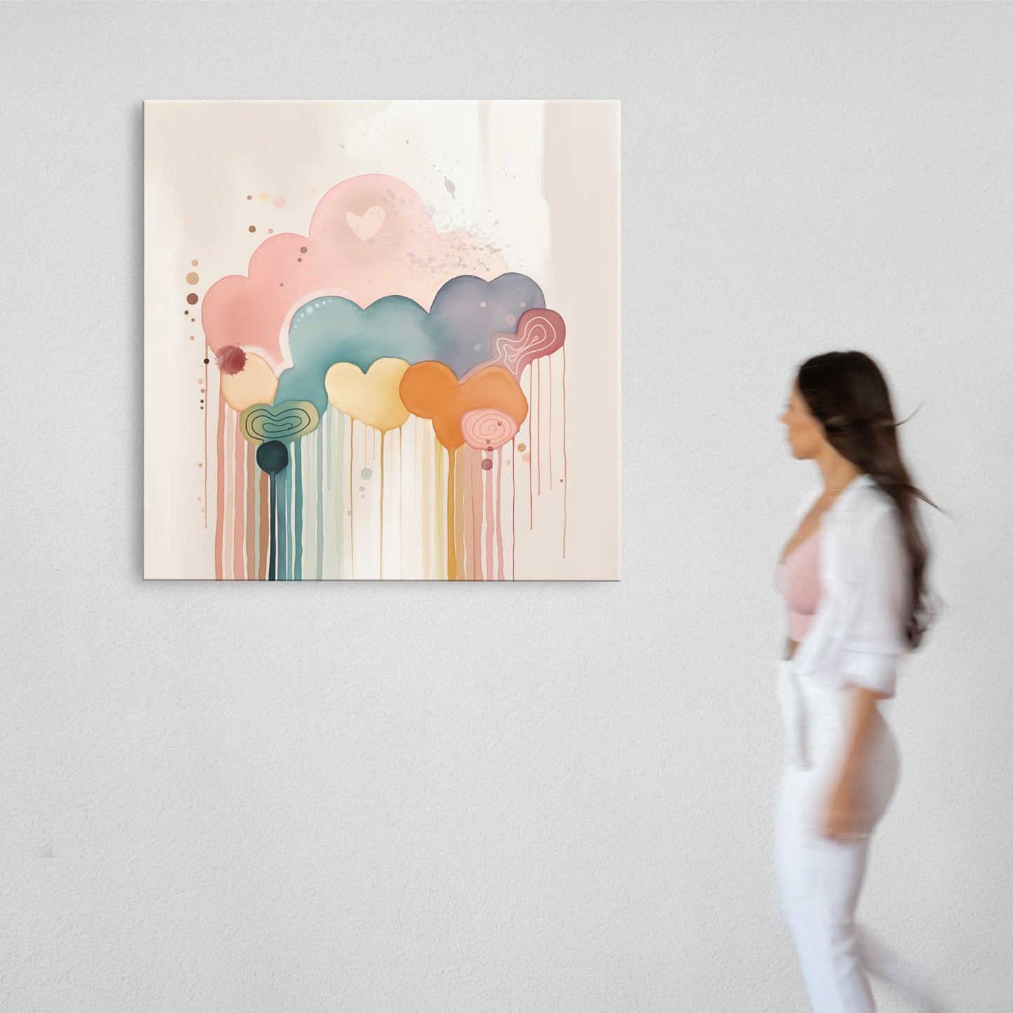 Rainbow Drizzle Abstract Style B
