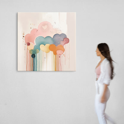 Rainbow Drizzle Abstract Style B