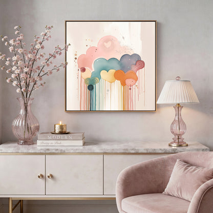 Rainbow Drizzle Abstract Style B