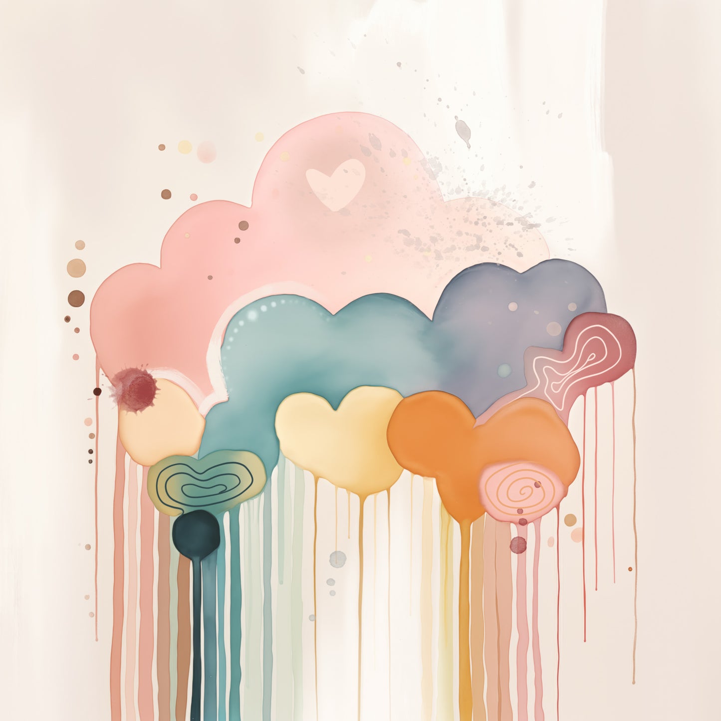 Rainbow Drizzle Abstract Style B