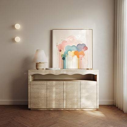 Rainbow Drizzle Abstract Style B