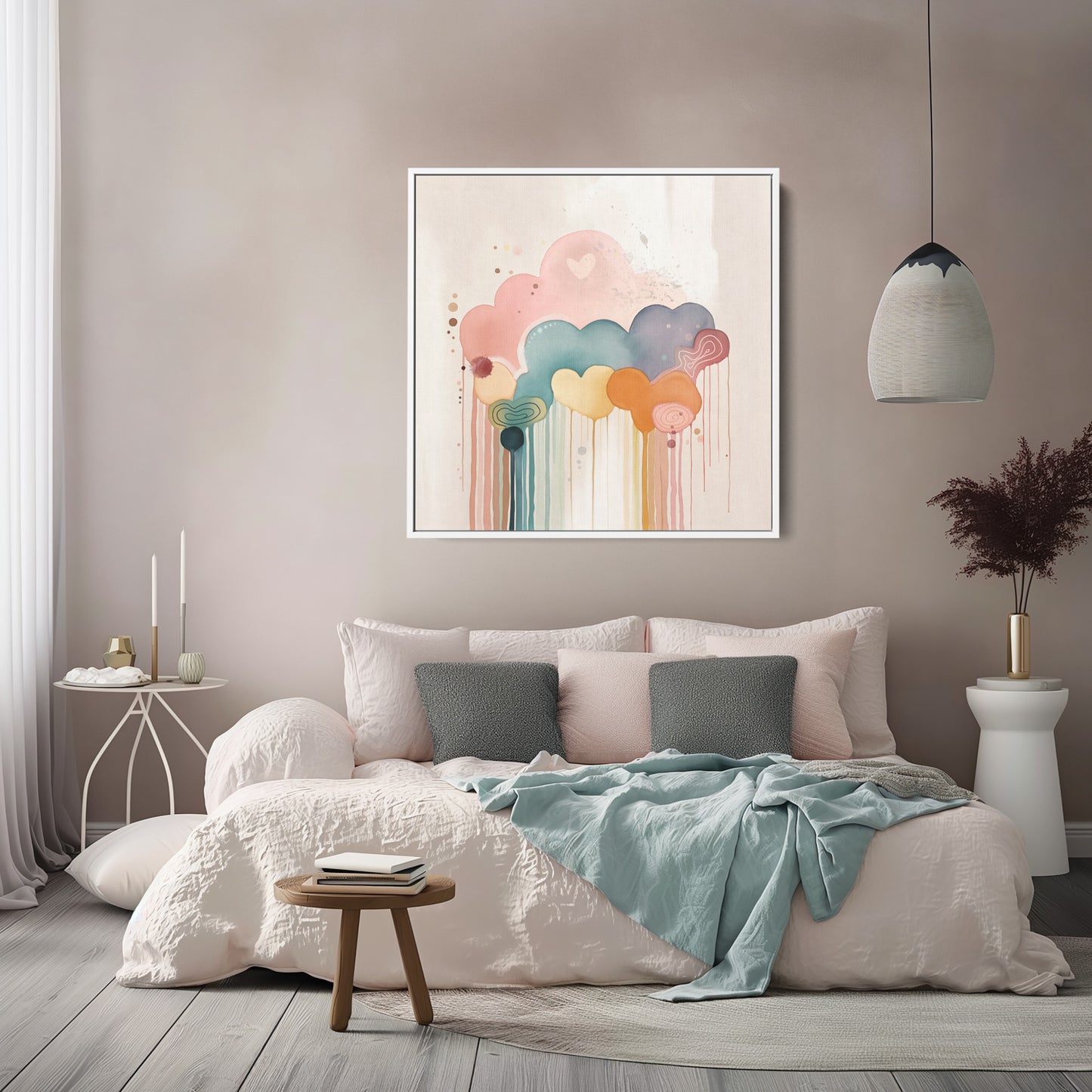 Rainbow Drizzle Abstract Style B