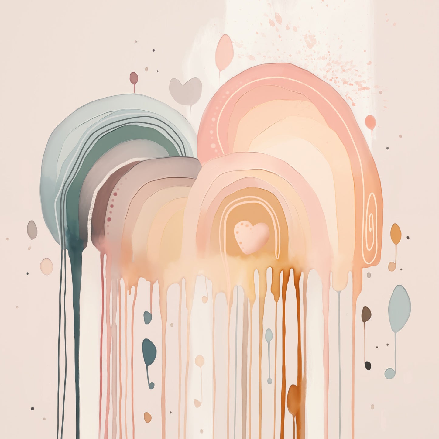 Rainbow Drizzle Abstract Style A
