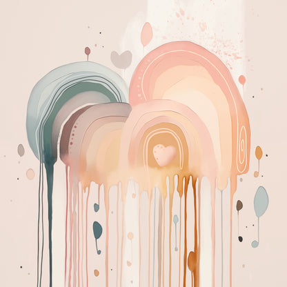 Rainbow Drizzle Abstract Style A