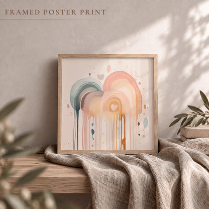 Rainbow Drizzle Abstract Style A